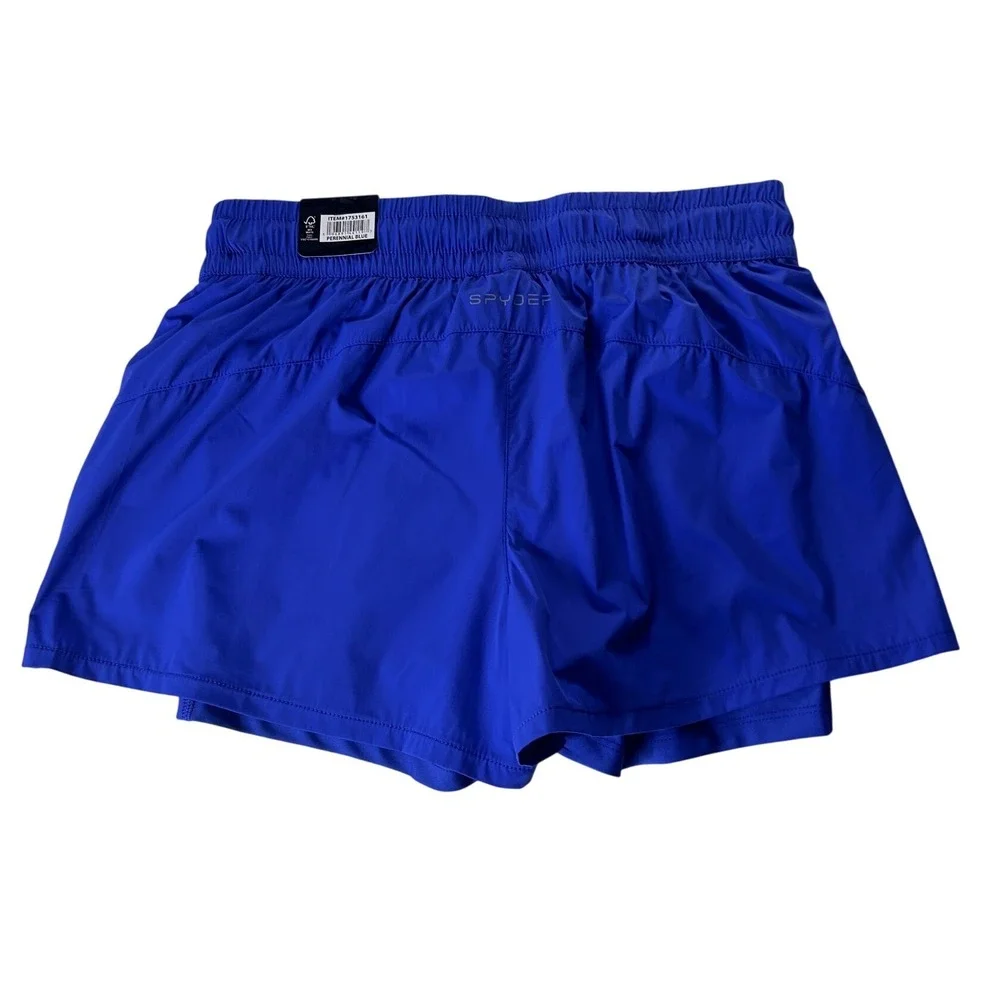 Spyder Active Mens Perennial Blue 2-in-1 Running Shorts Small 1753161 NWT‎